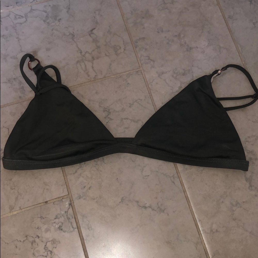 L.A. Hearts Olive Triangle Bikini Top